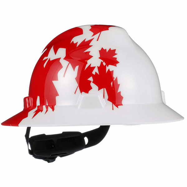 MSA 10082234 Canadian Freedom Series™ V-Gard® White and Red Helmet