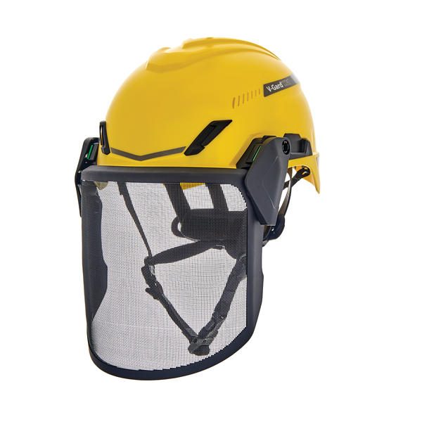 MSA 10194819 MSA V-Gard® H1 Safety Helmet Forestry Mesh Face