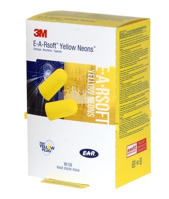 3M™ 390-1250-BOX 3M™ E-A-Rsoft Yellow Neon Uncorded Earplugs Rapid