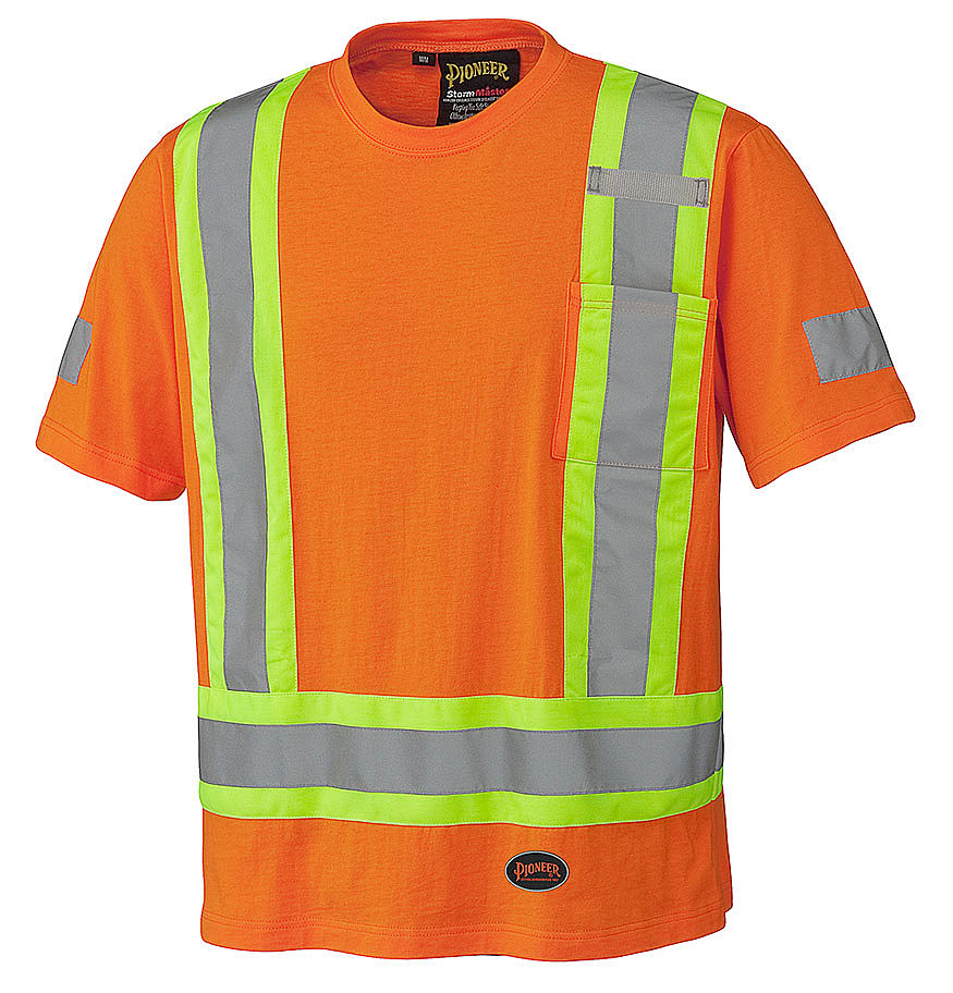 SureWerx™ V1050550-L Pioneer Cotton Safety T-Shirt, Orange with