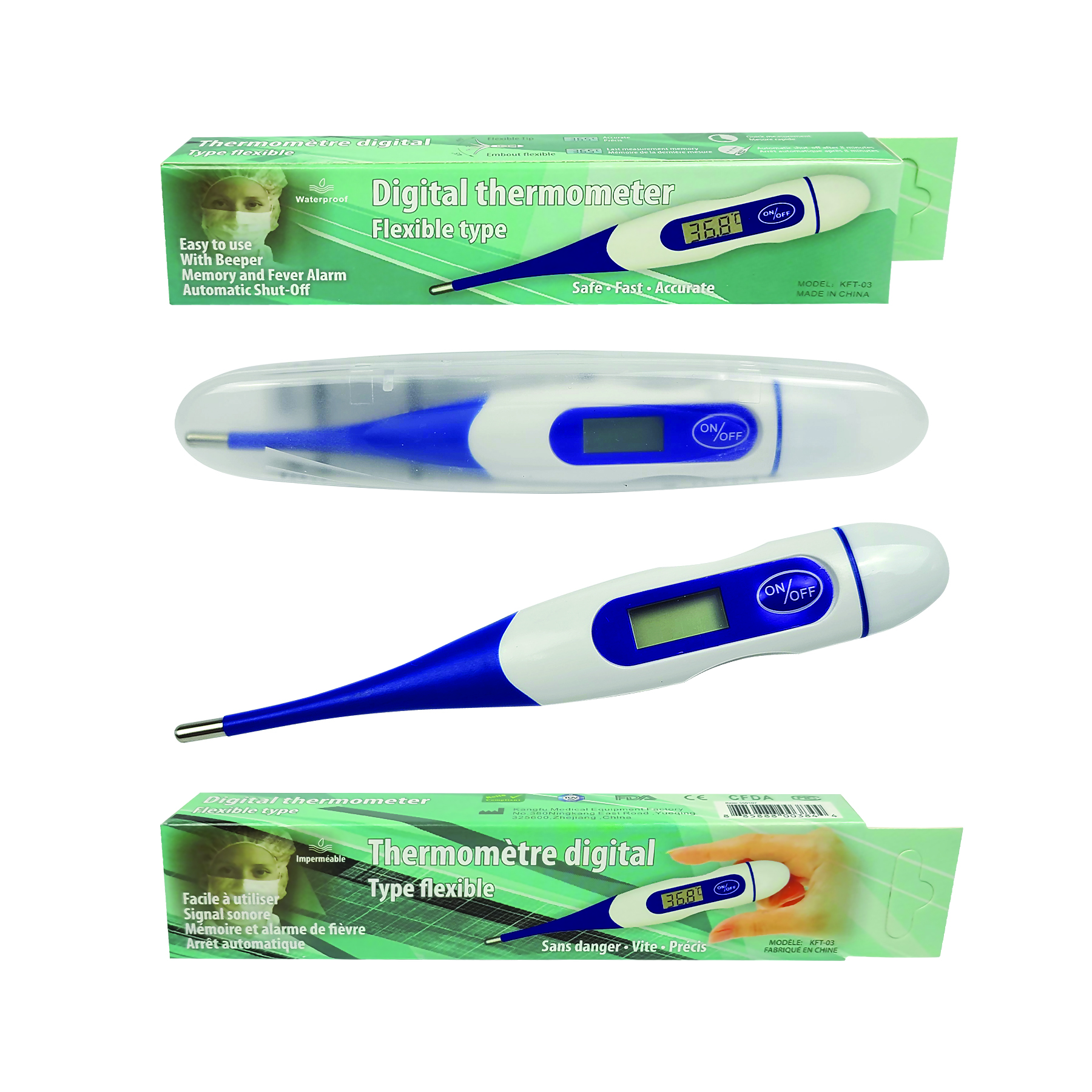 First Aid Central 550107 Flexible Tip Digital Thermometer ...