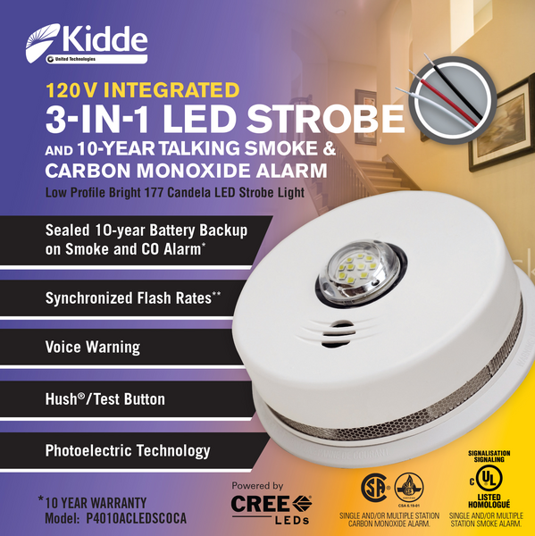 Kidde Smart Hardwired Smoke & CO Detector W/ Air Quality Monitor – 21030843