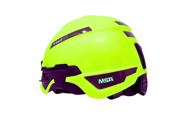 MSA 10219946 V-Gard® H1 Safety Helmet, Vent - CSA, Hi-Viz YG