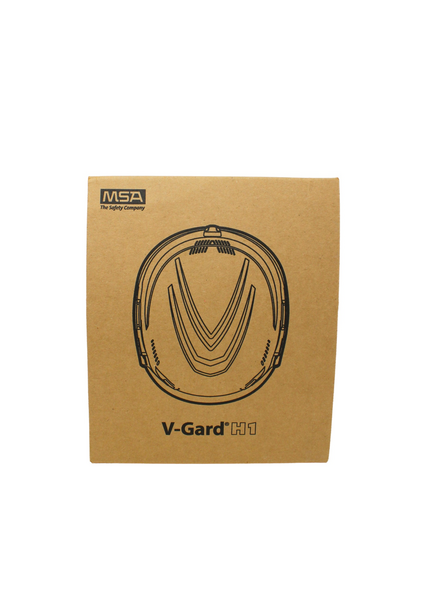 MSA 10219946 V-Gard® H1 Safety Helmet, Vent - CSA, Hi-Viz YG