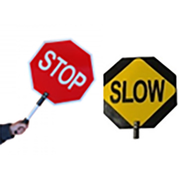 PLASTICADE SSP-18-T9-ONT STOP/SLOW Signs for Paddles & Poles - Red