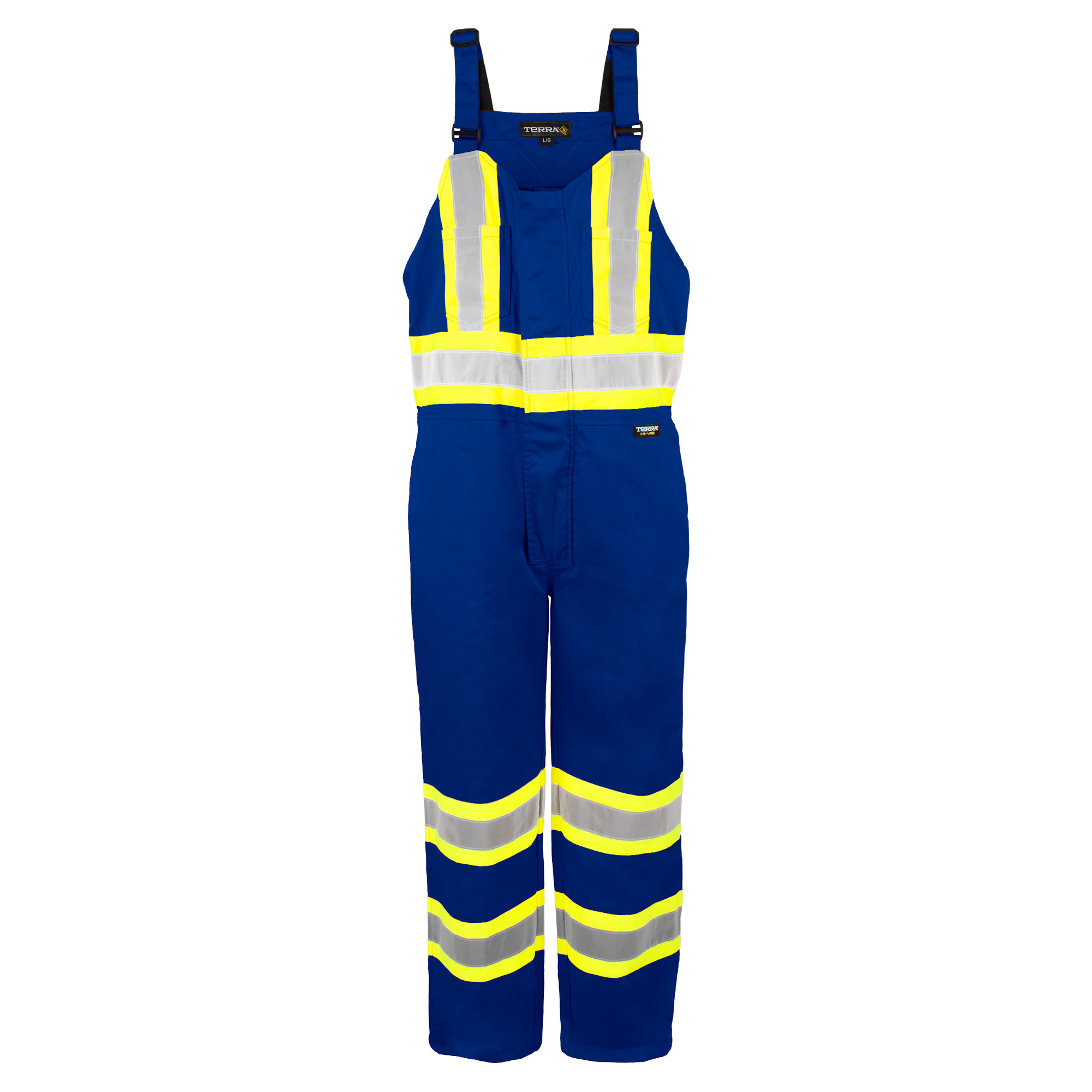 BBH 116582BLS Terra 116582BLS Workwear, Hi-Vis Unld Overall Bib, Rflt ...