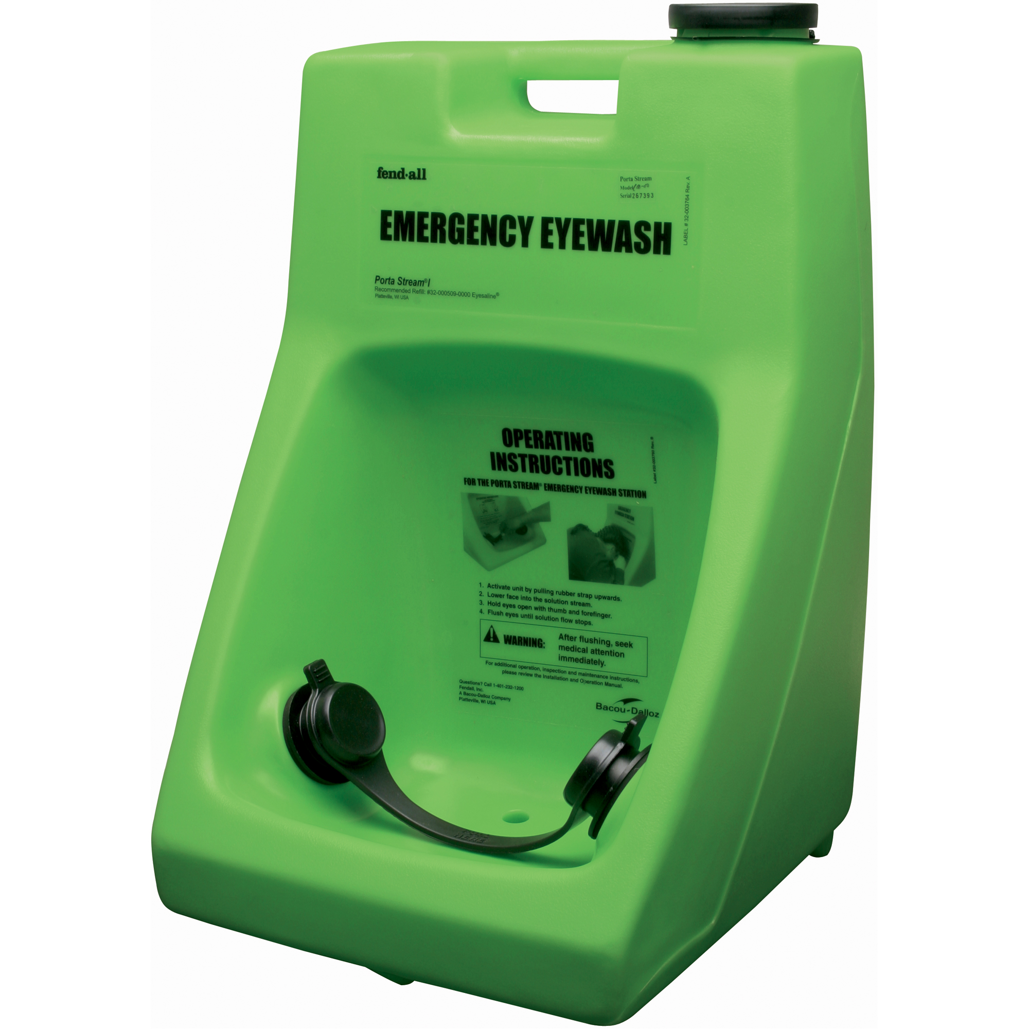 PIP 32-000100-0000 Fendall Porta Stream® Portable Eye Wash Station with ...