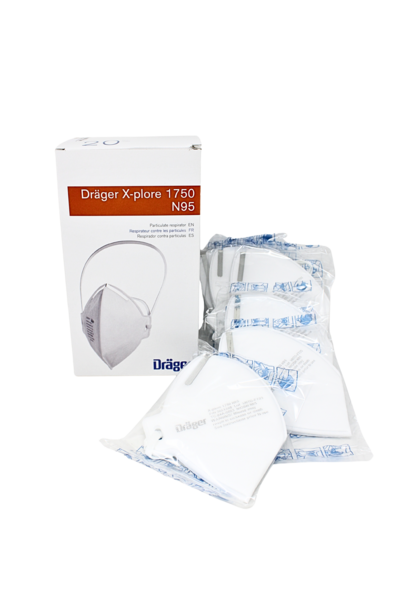 Draeger 3951329-BOX Flat-fold N95 Masks Without Exhale Valve