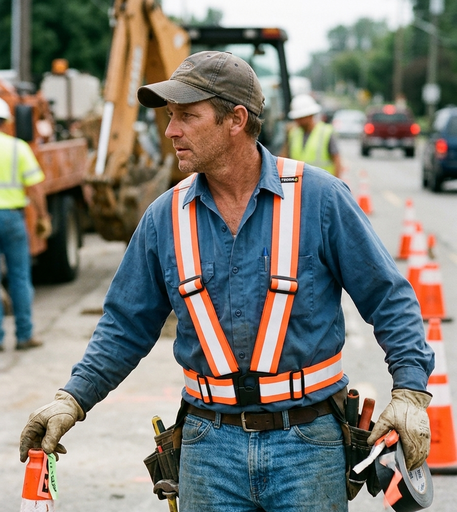 BBH 451001OR High-Visibility Safety Sash - Orange | International
